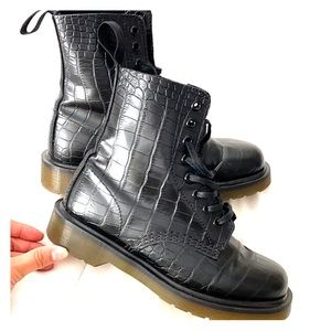 Croc Embossed Dr. Martens